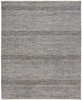 5' x 8' Silver Wool Striped Hand Knotted Area Rug