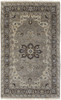 5' x 8' Gray Taupe and Blue Wool Floral Hand Knotted Stain Resistant Area Rug