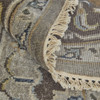 5' x 8' Gray Taupe and Blue Wool Floral Hand Knotted Stain Resistant Area Rug
