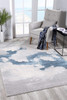 5' x 8' Gray & Ivory Abstract Dhurrie Area Rug