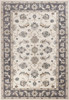 5' x 8' Ivory or Grey Floral Vines Bordered Area Rug