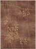5' x 8' Brown Floral Power Loom Area Rug