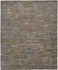 5' x 8' Brown and Gray Wool Abstract Hand Knotted Area Rug