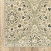 5' x 8' Green Ivory Grey and Tan Floral Power Loom Stain Resistant Area Rug