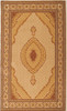 5' x 8' Cream Oriental Power Loom Stain Resistant Area Rug