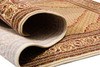 5' x 8' Cream Oriental Power Loom Stain Resistant Area Rug
