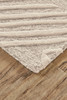 5' x 8' Tan & Ivory Wool Geometric Tufted Handmade Stain Resistant Area Rug