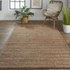 5' x 8' Brown and Gray Hand Woven Area Rug