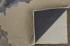 5' x 8' Tan Brown and Blue Wool Abstract Tufted Handmade Area Rug