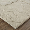 5' x 8' Tan Brown and Blue Wool Abstract Tufted Handmade Area Rug