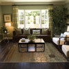5' x 8' Brown and Beige Floral Power Loom Stain Resistant Area Rug
