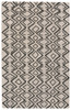 5' x 8' Black Gray and Taupe Wool Geometric Tufted Handmade Stain Resistant Area Rug