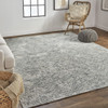 5' x 8' Gray Abstract Hand Woven Area Rug