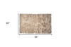 5' x 8' Taupe Faux Fur Non Skid Area Rug
