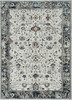 5' x 8' Ivory Grey Machine Woven Traditional Indoor Area Rug