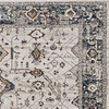 5' x 8' Ivory Grey Machine Woven Traditional Indoor Area Rug
