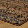 5' x 8' Multi and Blue Abstract Power Loom Stain Resistant Area Rug