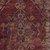 5' x 8' Red and Gold Oriental Power Loom Stain Resistant Area Rug