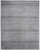 5' x 8' Silver Wool Striped Hand Knotted Rectangle Area Rug