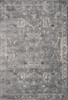 5' x 8' Grey Vintage Floral Bordered Indoor Area Rug