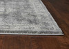 5' x 8' Grey Vintage Floral Bordered Indoor Area Rug