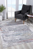 5' x 8' Gray Abstract Irregular Blocks Area Rug