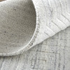 5' x 8' White and Silver Striped Hand Woven Rectangle Area Rug