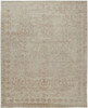 5' x 8' Ivory Tan and Pink Wool Floral Tufted Handmade Distressed Area Rug