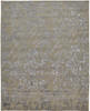 5' x 8' Tan Silver and Gray Wool Floral Tufted Handmade Area Rug
