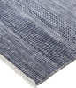 5' x 8' Blue and Gray Wool Striped Hand Knotted Area Rug