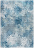 5' x 8' Blue Abstract Dhurrie Rectangle Polyester Area Rug