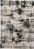 5' x 8' Black White and Gray Stain Resistant Area Rug