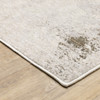 5' x 8' Beige Ivory Tan Grey and Brown Abstract Power Loom Stain Resistant Area Rug