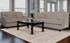 5' x 8' Ivory and Taupe Hand Woven Distressed Area Rug