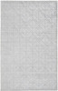 5' x 8' White and Silver Striped Hand Woven Area Rug