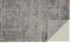 5' x 8' Gray and Ivory Abstract Hand Woven Area Rug