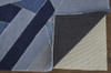5' x 8' Blue and Silver Wool Geometric Tufted Handmade Area Rug