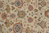 5' x 8' Ivory Red and Blue Wool Floral Hand Knotted Stain Resistant Area Rug