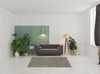 5' x 8' Grey Tan and Beige Geometric Power Loom Stain Resistant Area Rug
