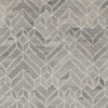 5' x 8' Taupe Gray and Ivory Wool Geometric Tufted Handmade Area Rug