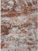 5' x 8' Brown and White Abstract Earth Area Rug