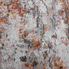 5' x 8' Brown and White Abstract Earth Area Rug