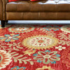 5' x 8' Rust Wool Medallion Tufted Handmade Stain Resistant Area Rug