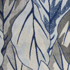 5' x 8' Grey Navy Machine Woven Tropical Indoor Area Rug