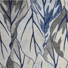 5' x 8' Grey Navy Machine Woven Tropical Indoor Area Rug