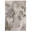 5' x 8' Grey Ivory Beige Tan Brown and Black Abstract Power Loom Stain Resistant Area Rug