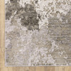 5' x 8' Grey Ivory Beige Tan Brown and Black Abstract Power Loom Stain Resistant Area Rug
