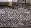 5' x 8' Taupe Black and Gray Wool Paisley Tufted Handmade Area Rug