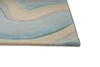 5' x 8' Ocean Blue Beige Hand Tufted Abstract Waves Indoor Area Rug