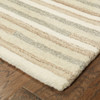 5' x 8' Beige and Gray Eclectic Lines Area Rug